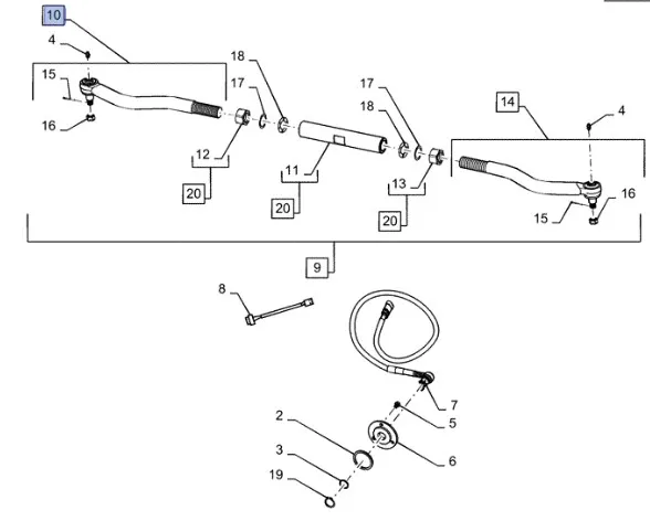 87674615 - Тяга рул. прав. моста пер. DS 5кл. T8T8./Mg.